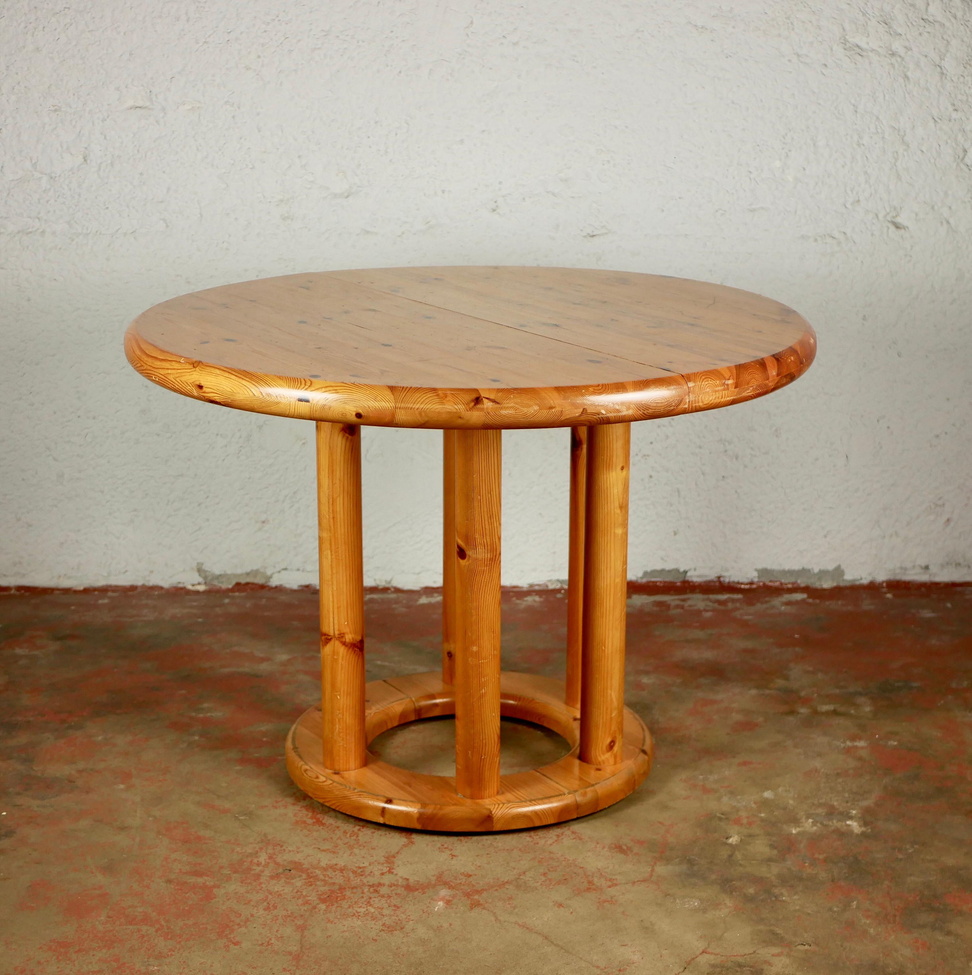 Pine Dining Room Table by Rainer Daumiller for Hirtshals Savværk, Denmark, 1970s 2