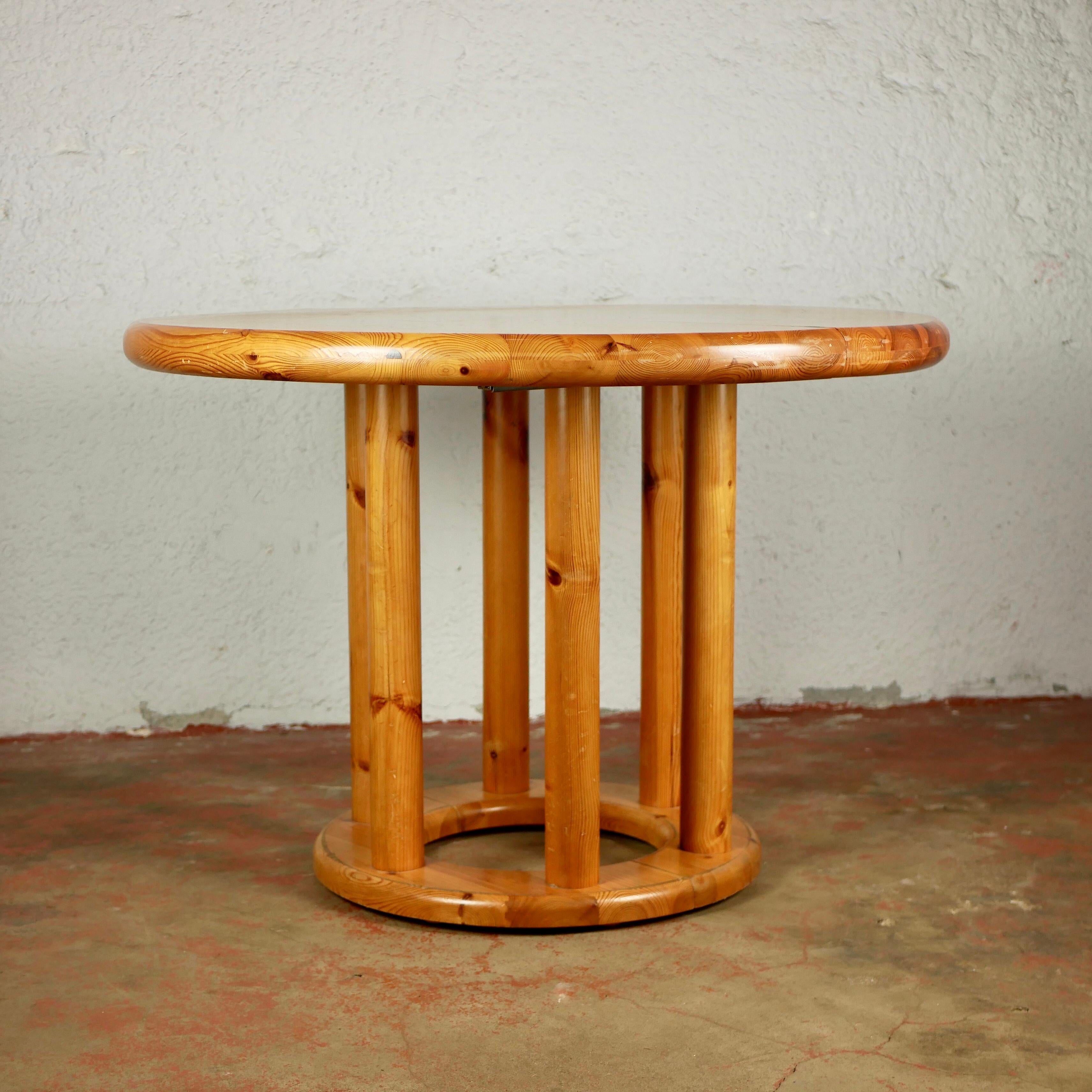 Pine Dining Room Table by Rainer Daumiller for Hirtshals Savværk, Denmark, 1970s 3