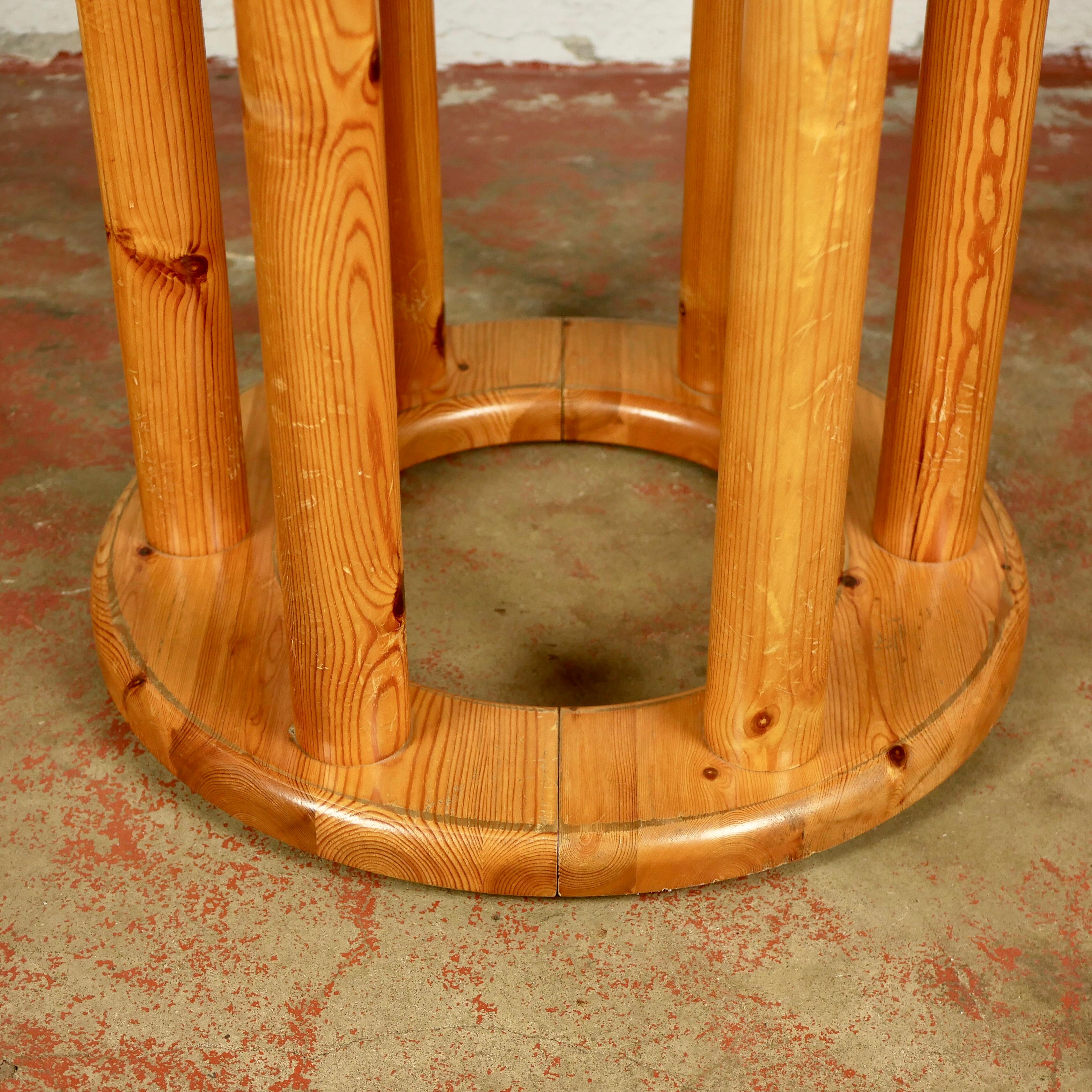 Pine Dining Room Table by Rainer Daumiller for Hirtshals Savværk, Denmark, 1970s 4