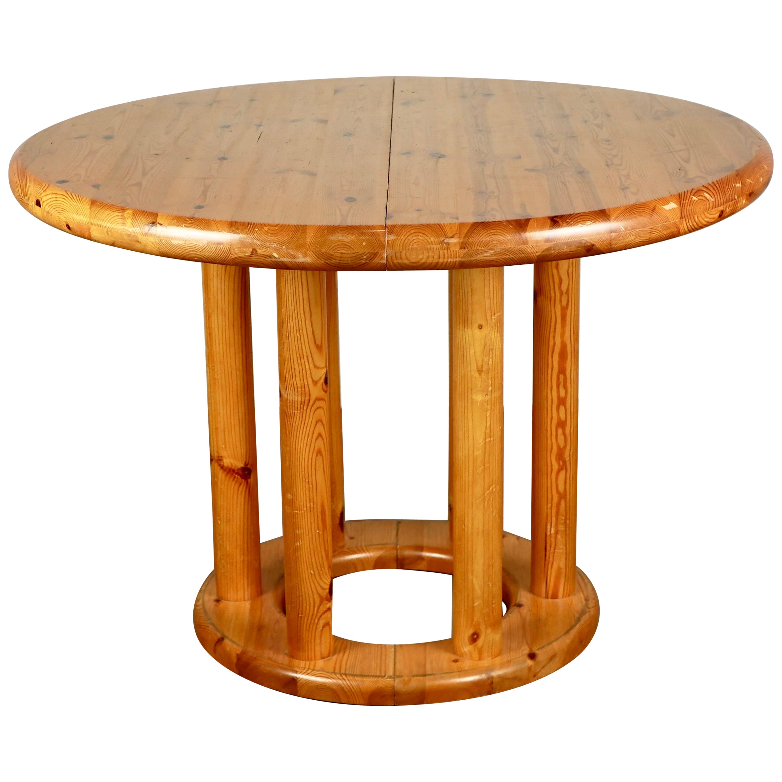 Pine Dining Room Table by Rainer Daumiller for Hirtshals Savværk, Denmark, 1970s