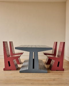 Ensemble de salle à manger en pin par Dom Hans van der Laan