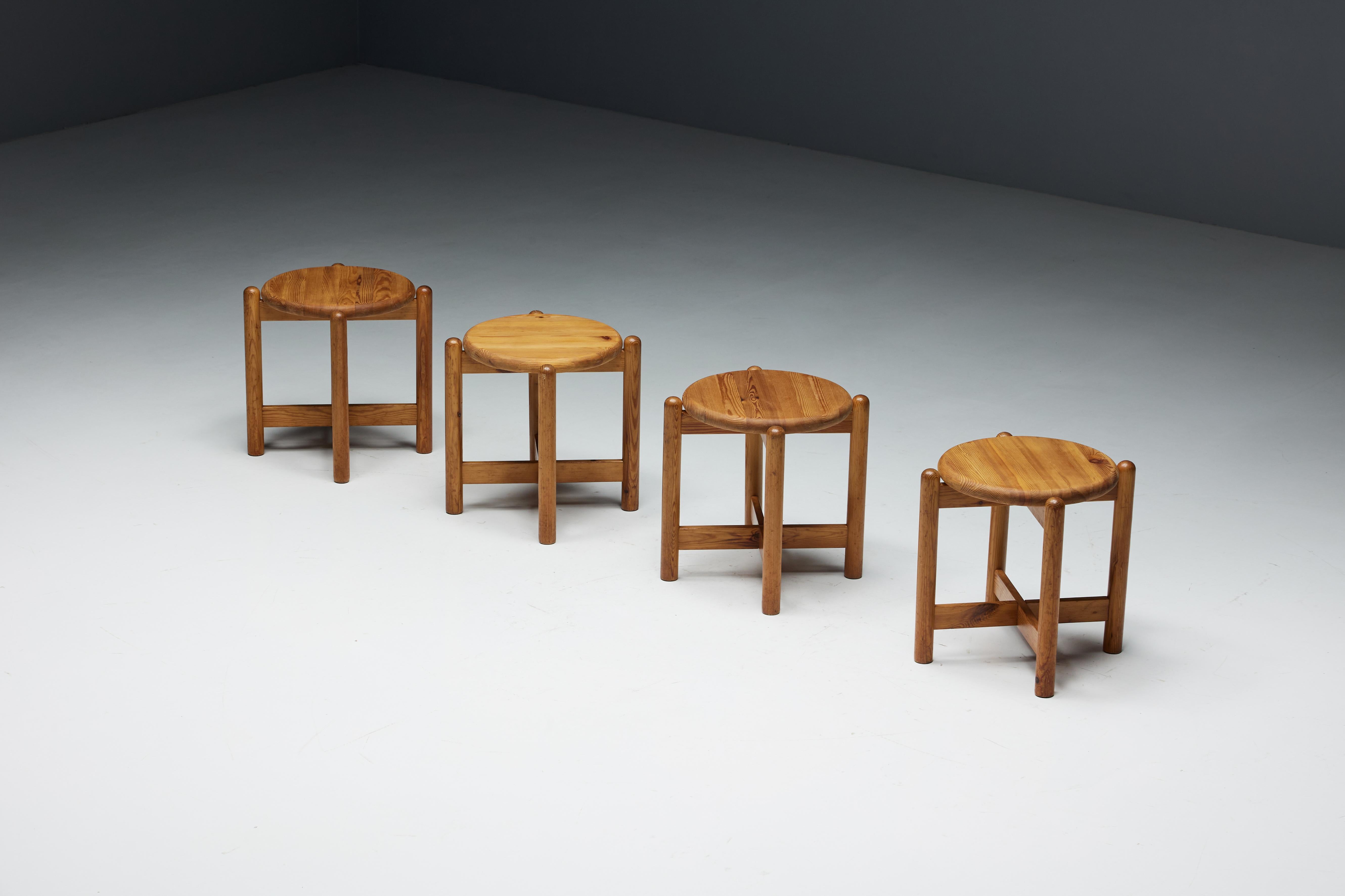 Pine Dining Set by Rainer Daumiller, Denmark, 1970s For Sale 8