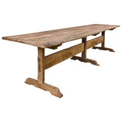 Antique Pine Dining Table, 18th Century, Spain