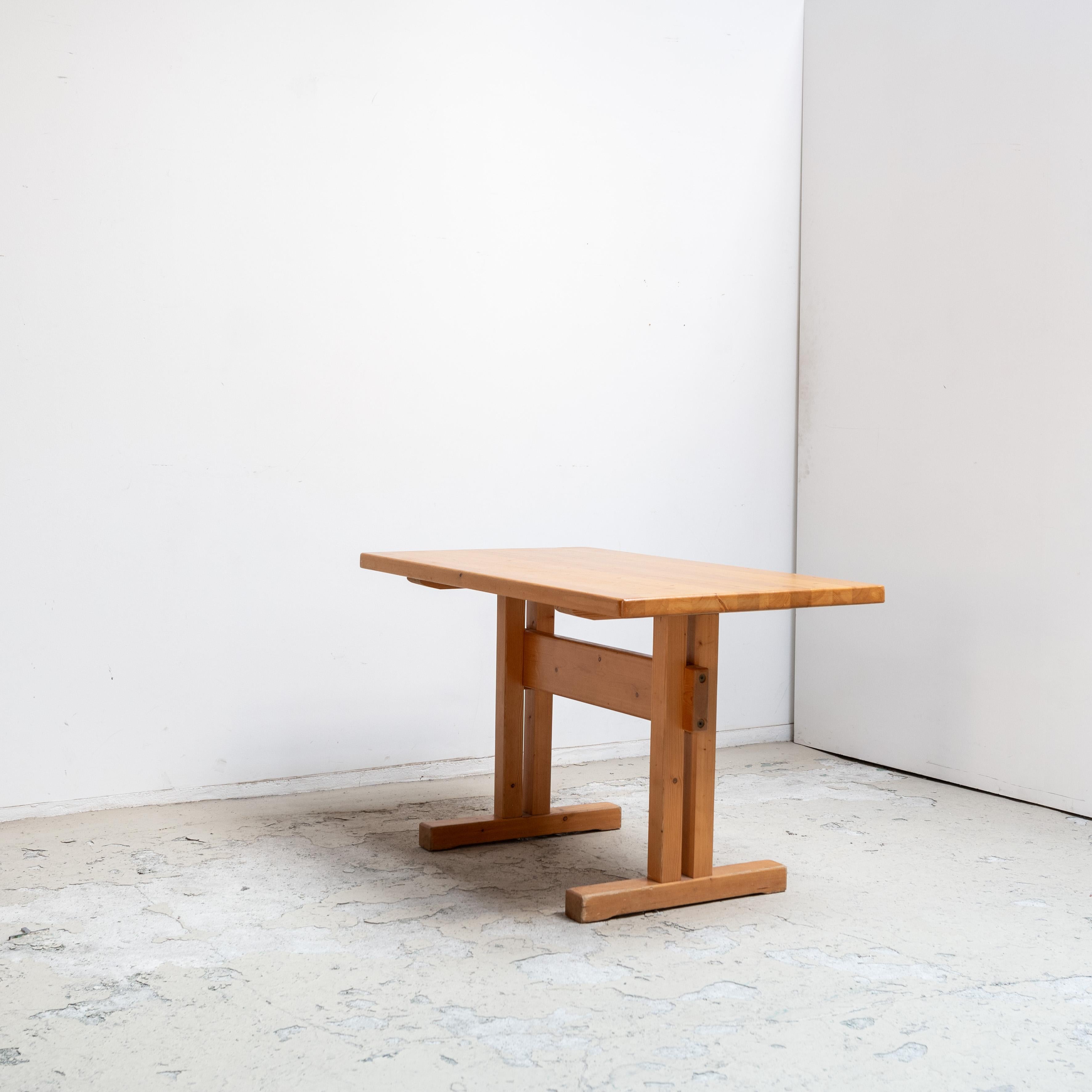 Pine Dining Table by Charlotte Perriand, Les Arcs, France 3