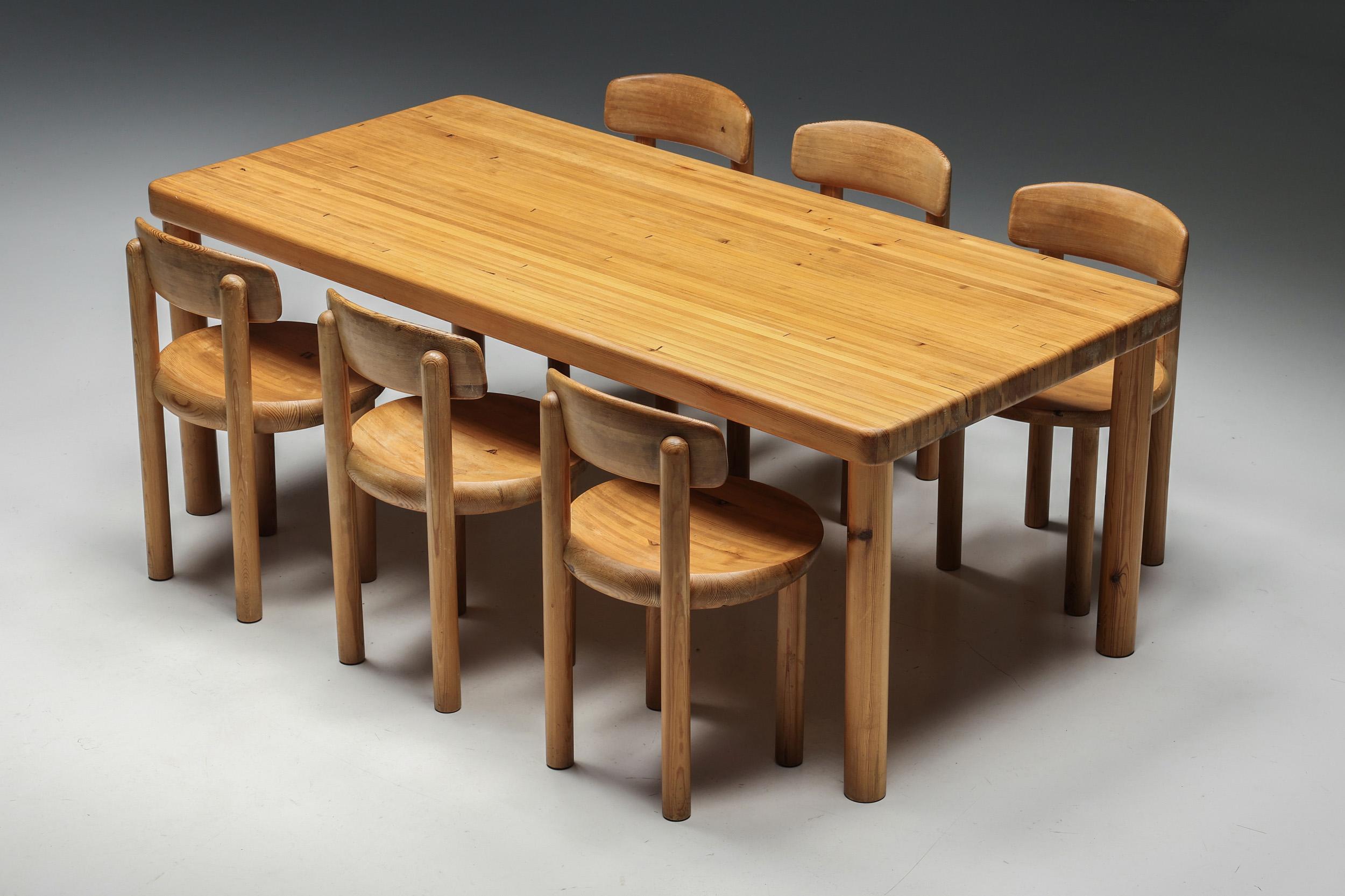 Mid-Century Modern Pine Dining Table by Rainer Daumiller for Hirtshals Savværk, 1970s