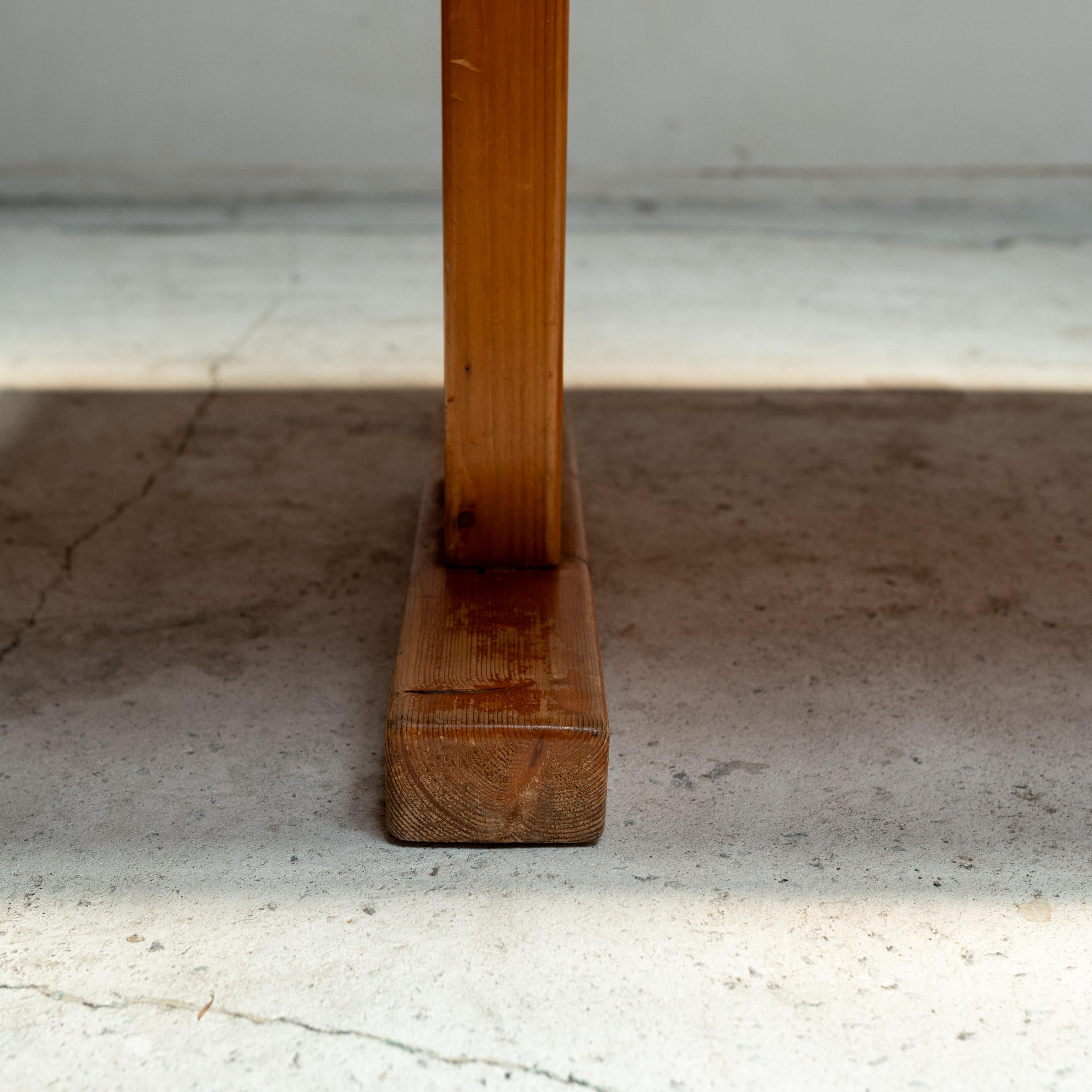 Table de salle à manger en pin, Charlotte Perriand pour Les Arcs, 1970 en vente 10