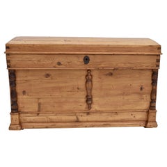 Vintage Pine Dome-Top Trunk or Blanket Chest
