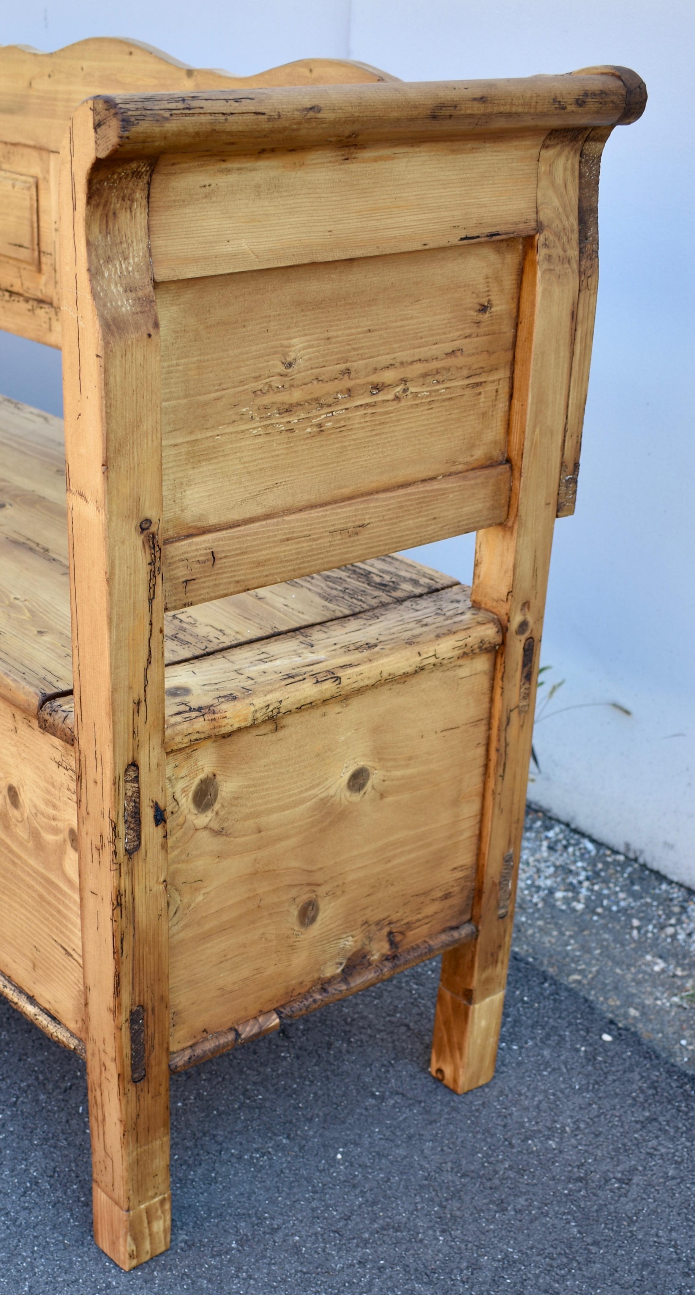 20th Century Pine Double Storage Bench For Sale