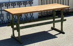 Pine Double Stretcher Base Work Table