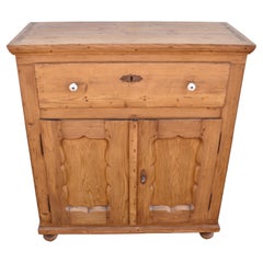 Pine Dresser Base with Two Doors and One Drawer