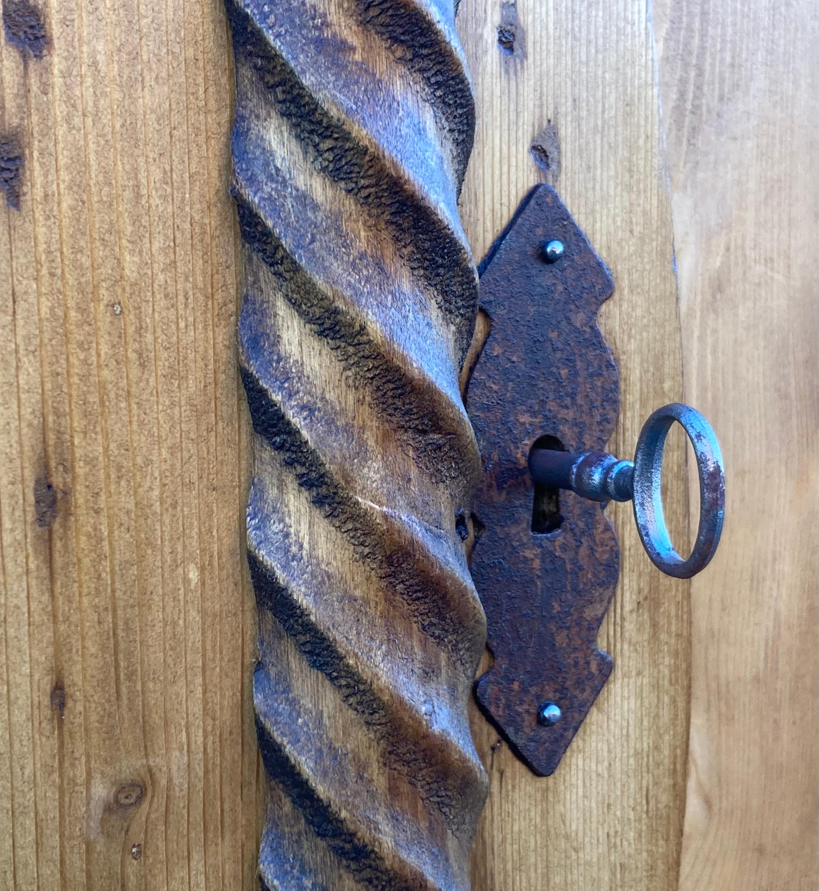 Pine Dresser Base with Two Doors and Two Drawers For Sale 9