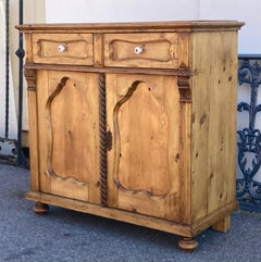 Pine Dresser Base with Two Doors and Two Drawers