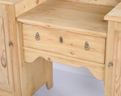 Pine Dressing Table with Mirror from the 1920s