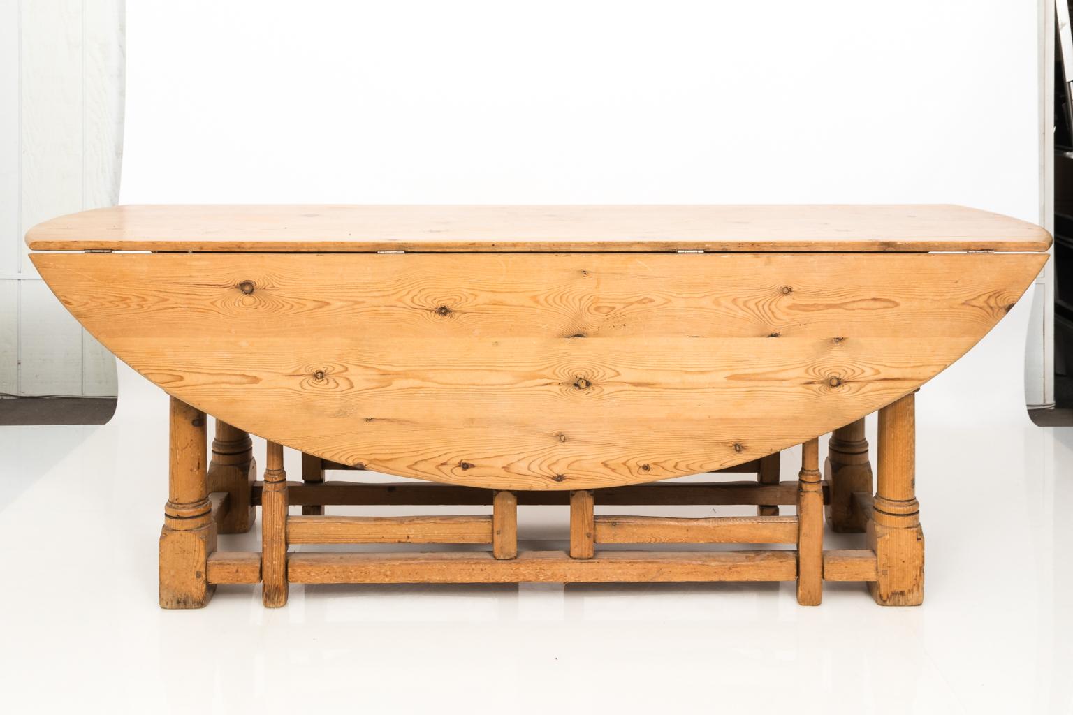 Pine Drop-Leaf Dining Table 7