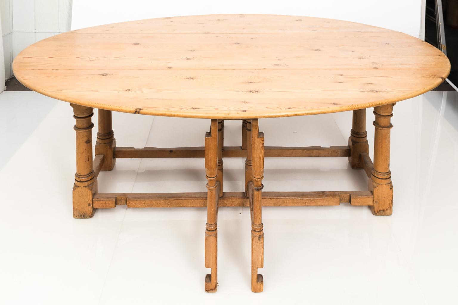 Pine Drop-Leaf Dining Table 8