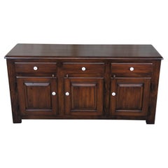 Pine Early American Primitive Farmhouse Sideboard Buffet Console Cabinet 61"