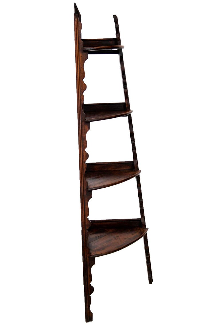 Pine English Corner Shelf For Sale at 1stDibs