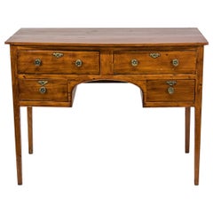 Pine English Four-Drawer Console Table