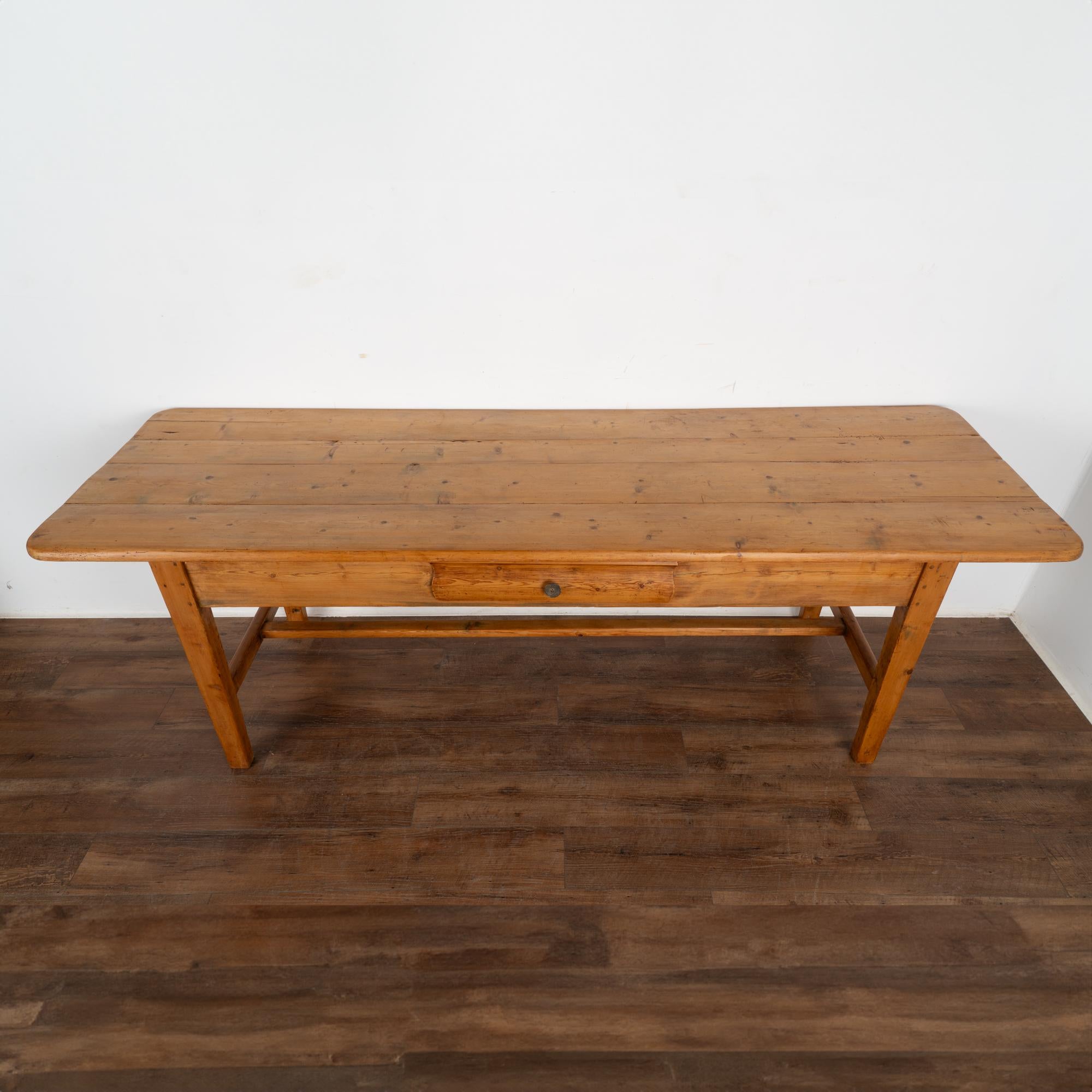 Swedish Pine Farm Table With Single Drawer, Sweden circa 1840 For Sale