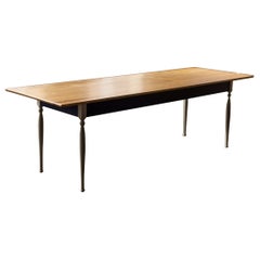 Tavolo da fattoria in pino con gambe tornite di Alabama Sawyer lungo 8' In magazzino
