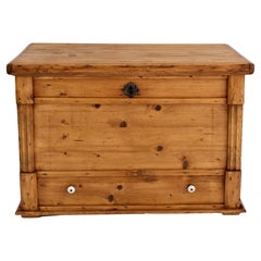 Antique Pine Faux Mule Chest or Blanket Chest