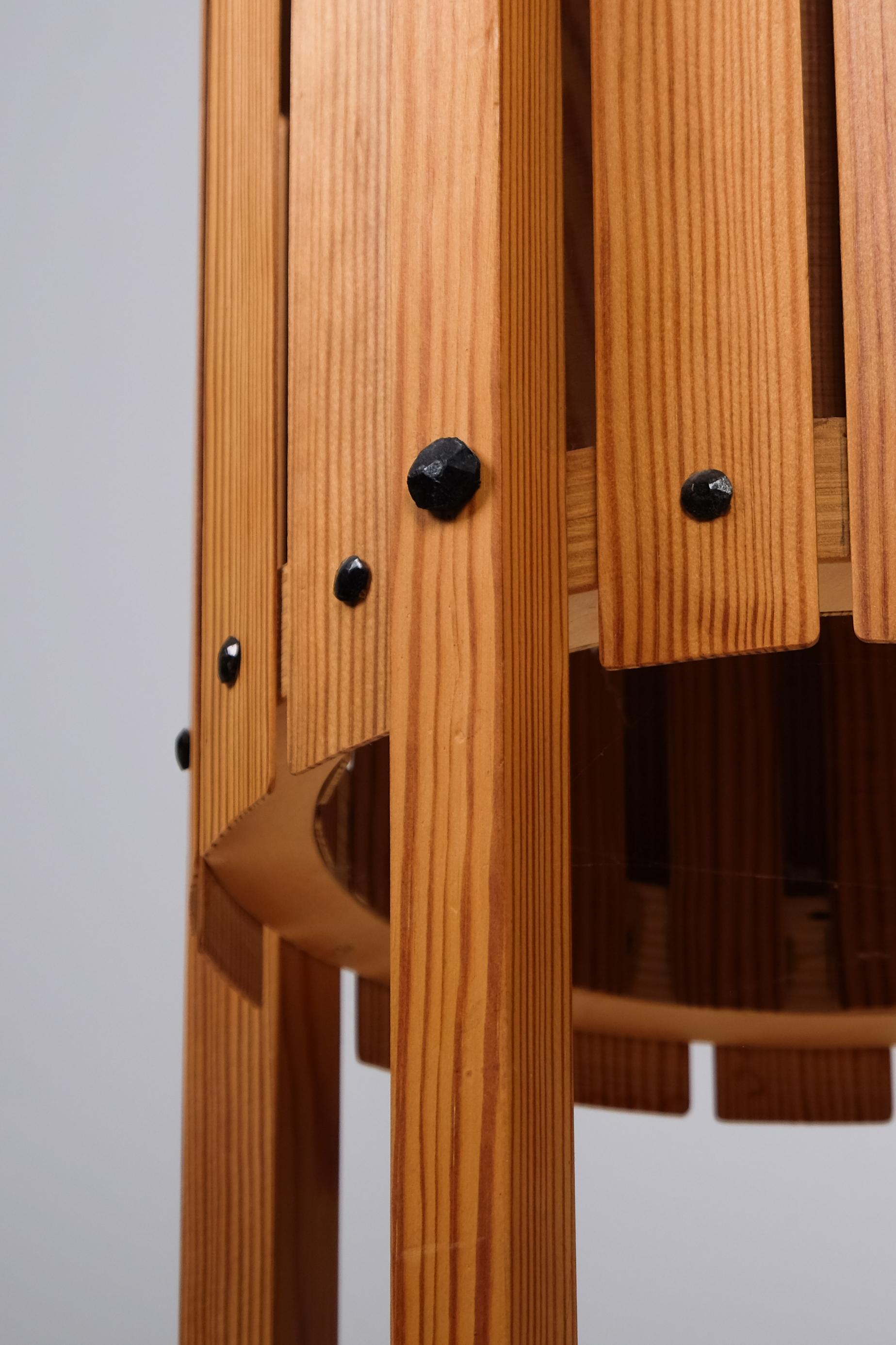 Pine Floor Lamp, Swedish Modern, 1960s For Sale 2