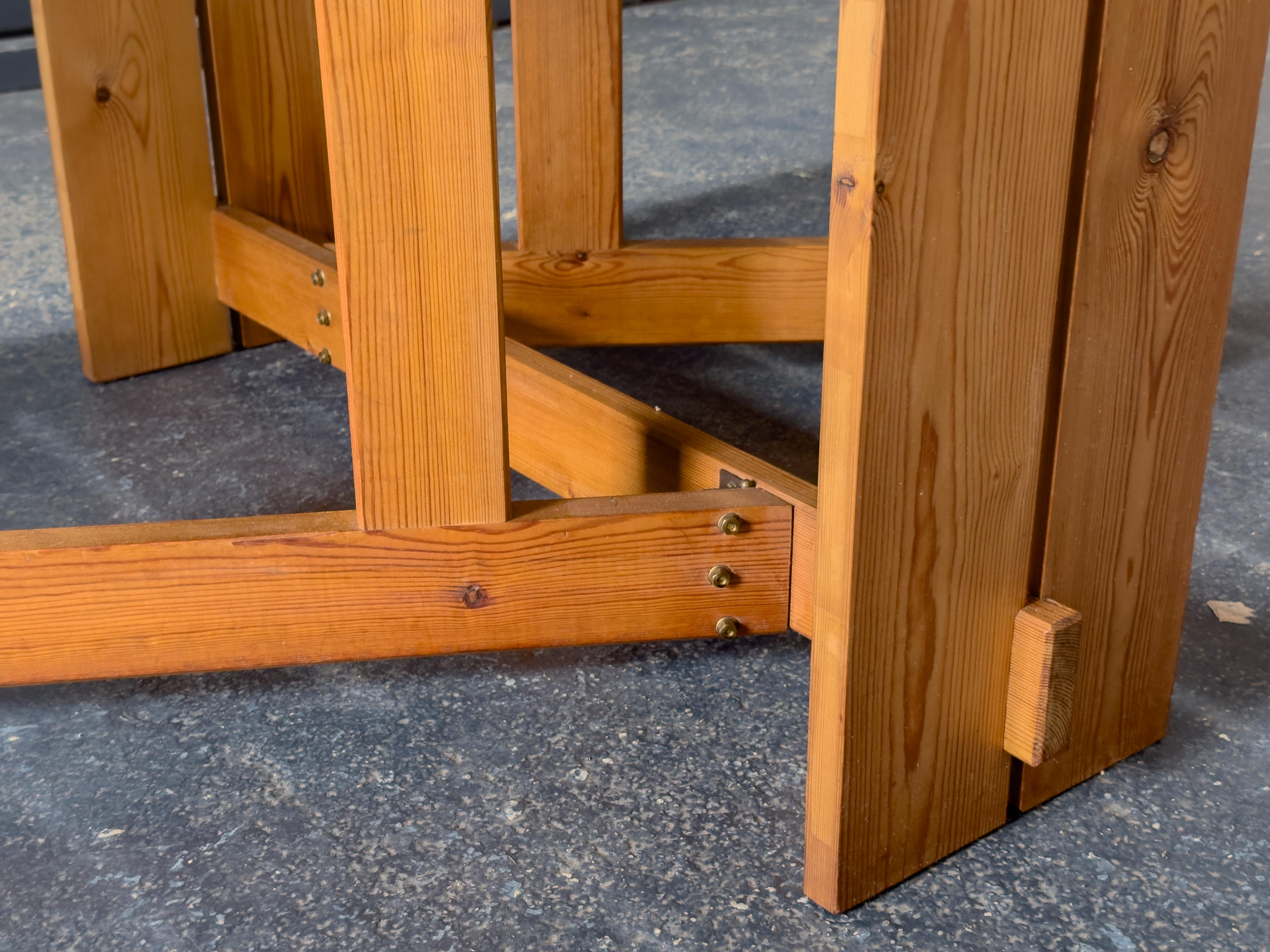 Table pliante en pin en vente 3