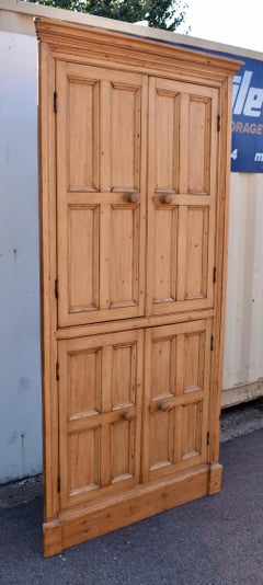 Pine Four Door Corner Cupboard