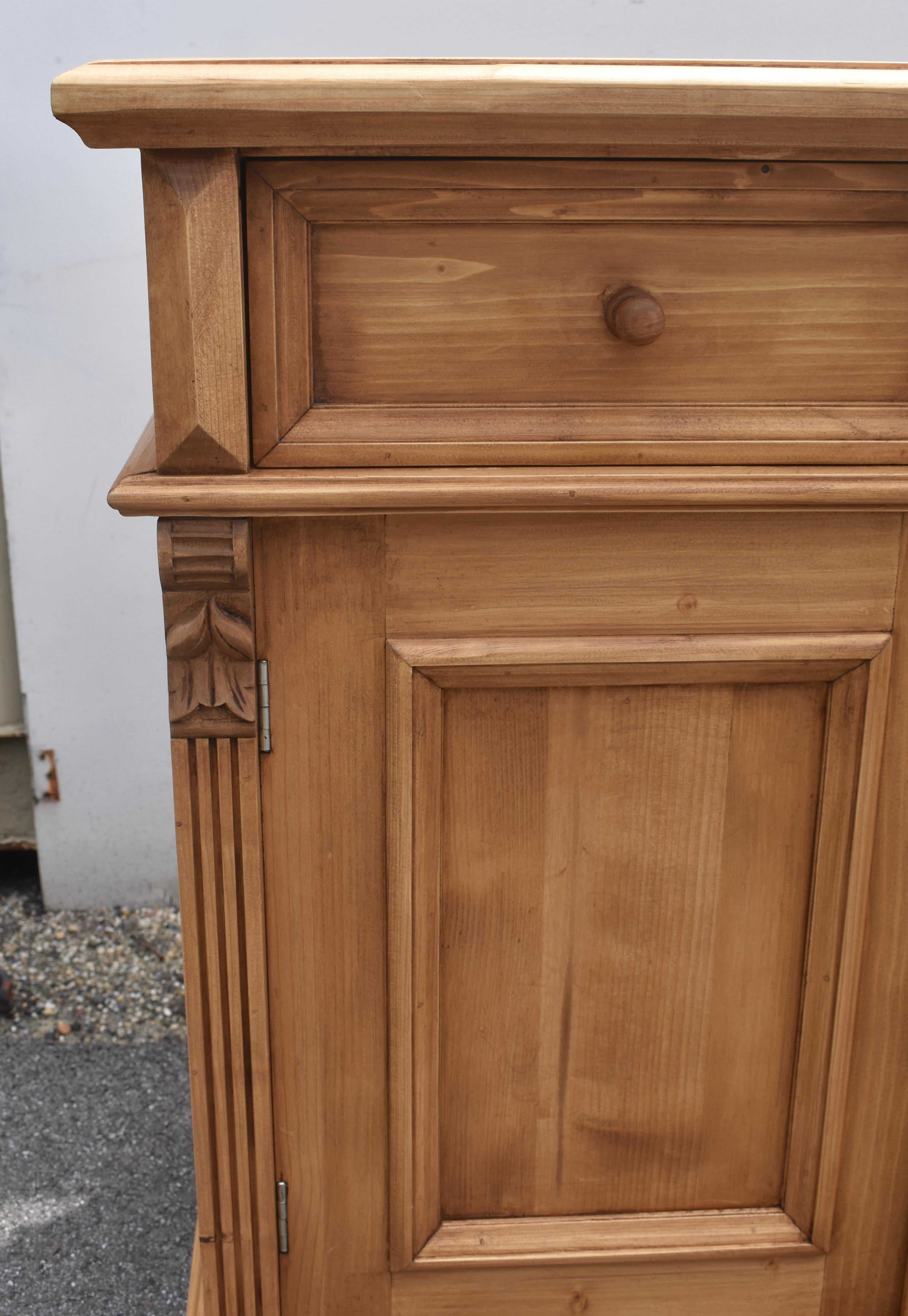 Pine Four Door Four Drawer Sideboard, Reproduction For Sale 3