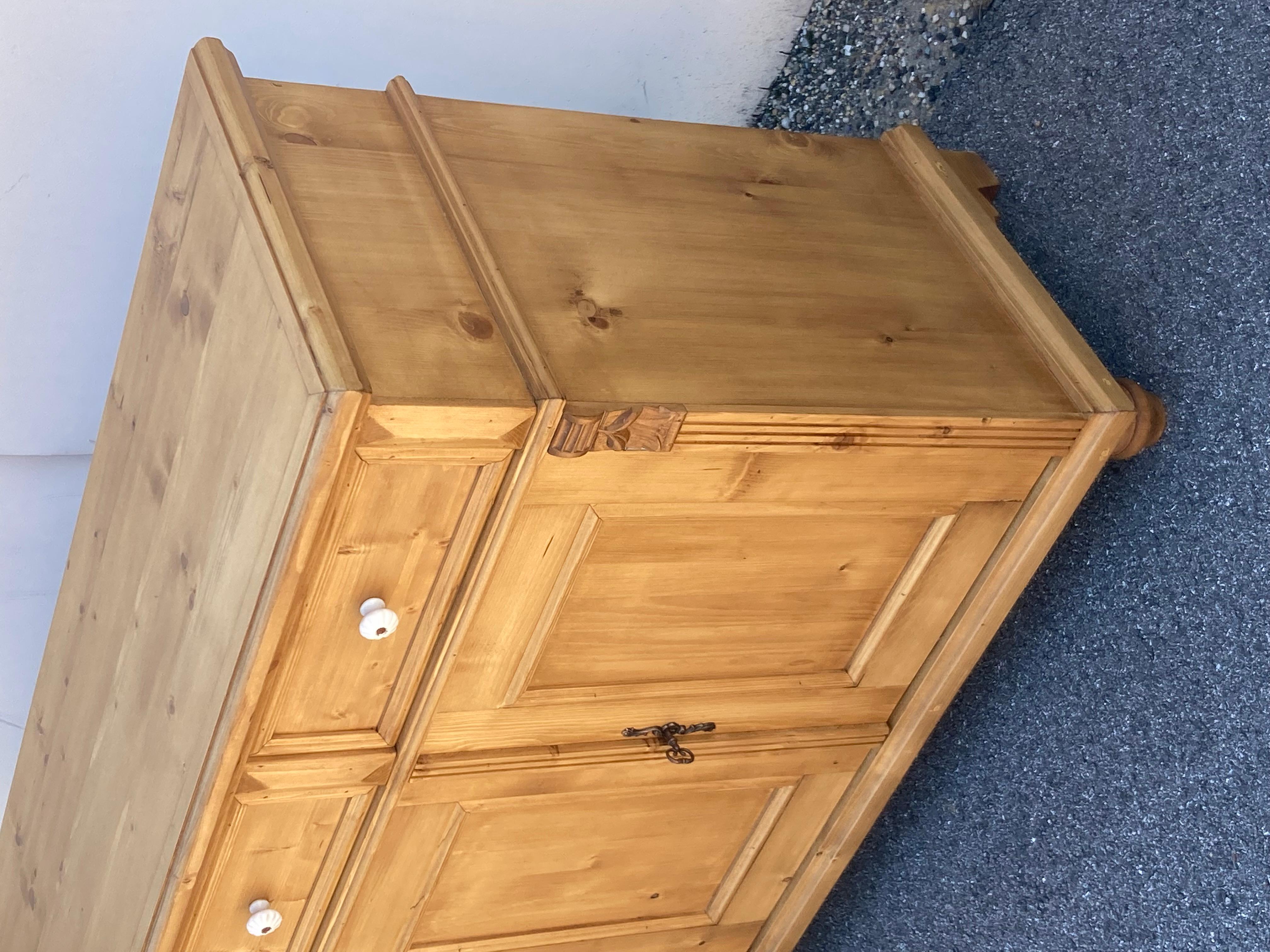 Pine Four Door Four Drawer Sideboard, Reproduction For Sale 5