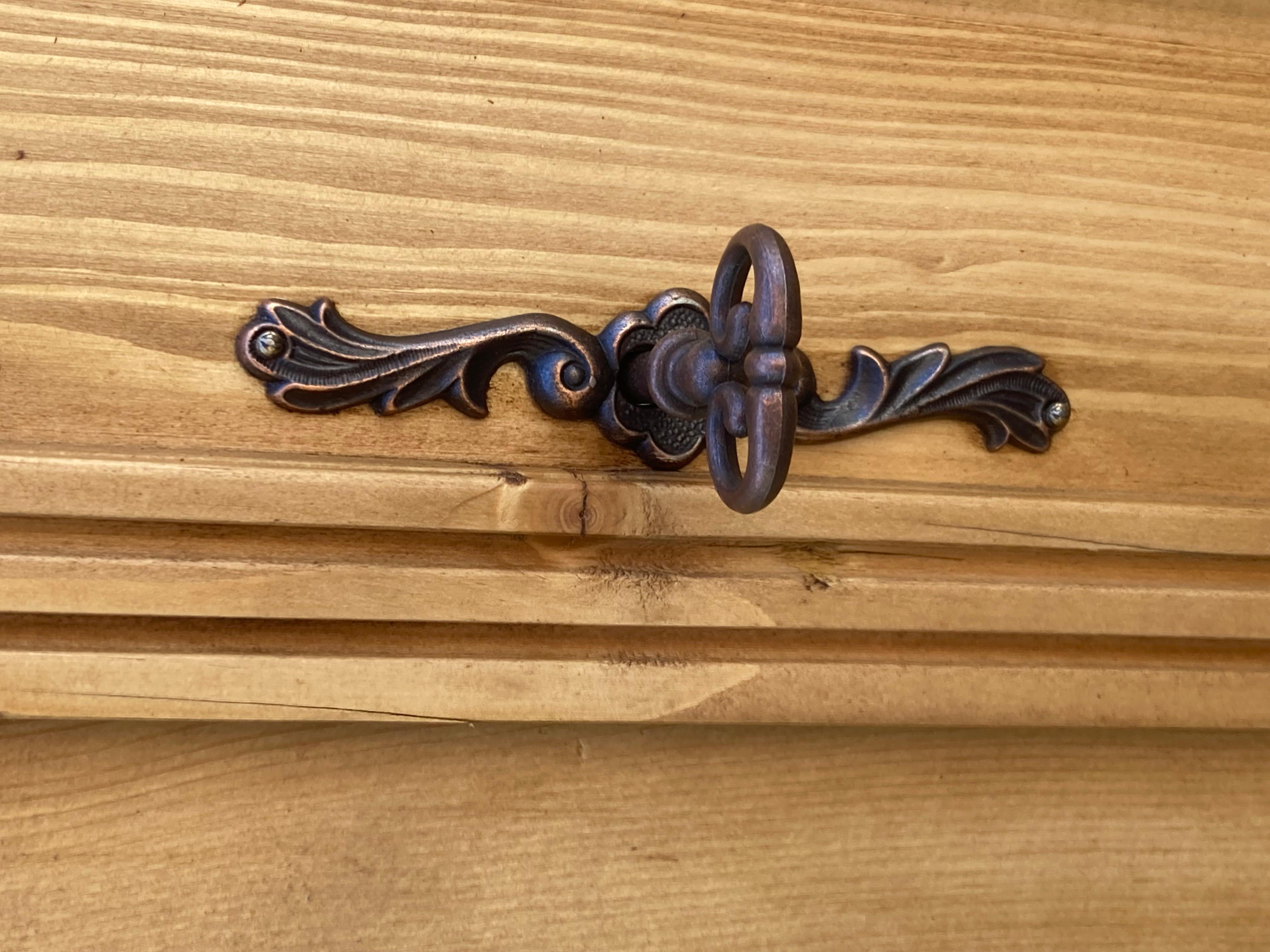 Pine Four Door Four Drawer Sideboard, Reproduction For Sale 8