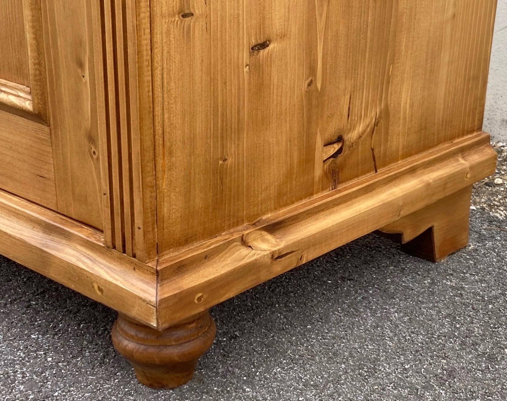 Contemporary Pine Four Door Four Drawer Sideboard, Reproduction For Sale