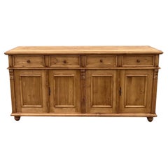 Pine Four Door Four Drawer Sideboard, Reproduction