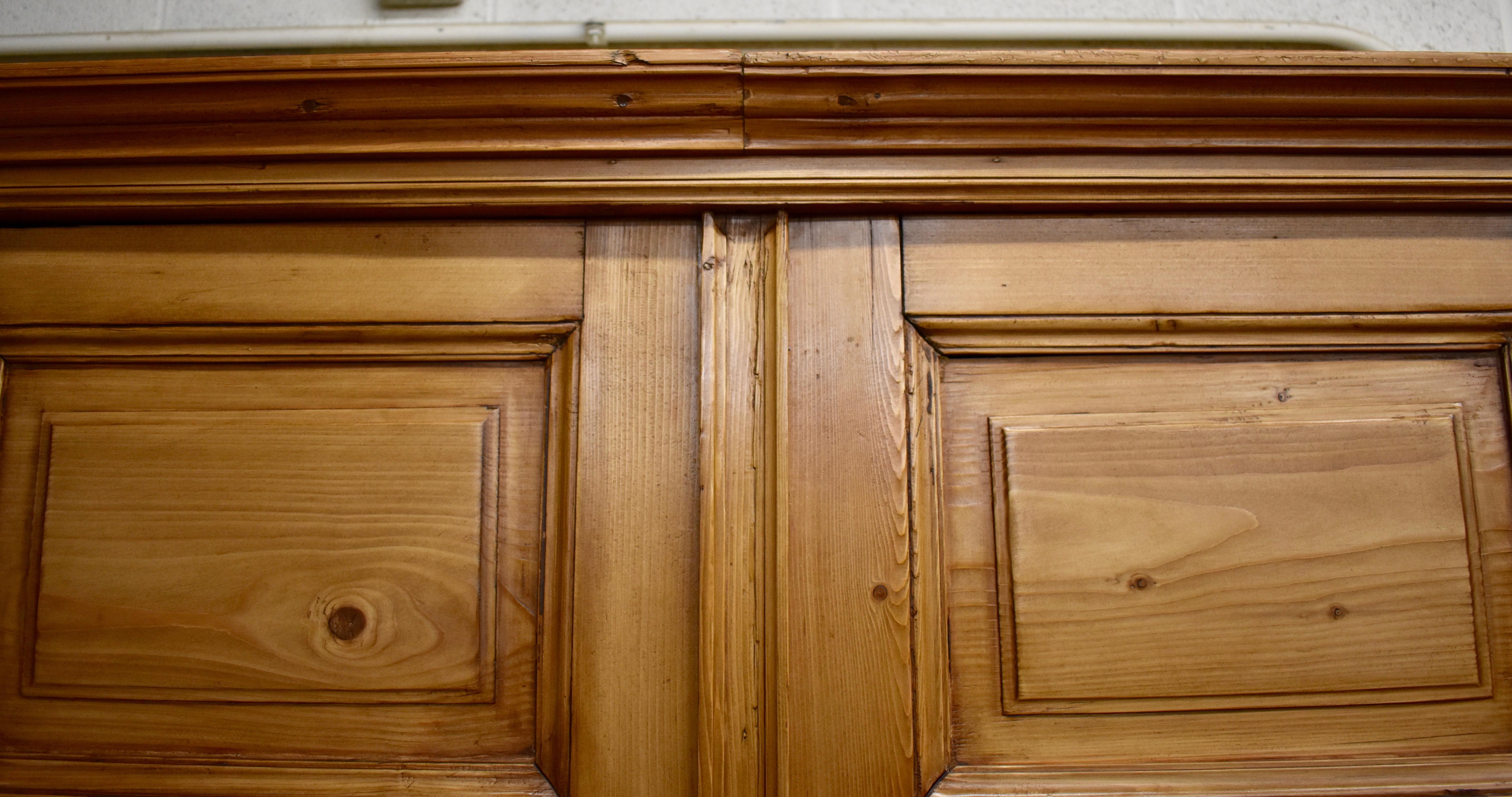 Pine Four-Door Knock-Down Armoire 6