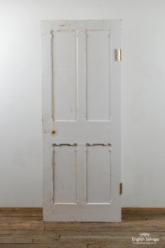 Pine Four Panelled Internal Door, 20th Century