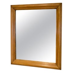 Pine-Framed Wall Mirror with Vintage Molding