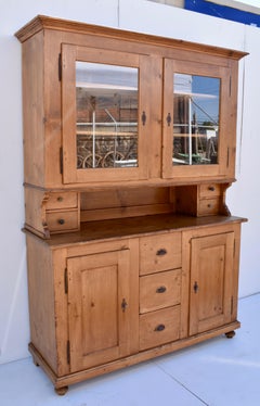 Pine Glazed Buffet or Kitchen Cabinet