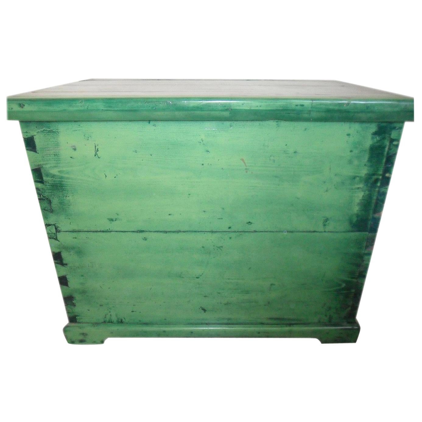Pine Green Storage Trunk Hungarian For Sale