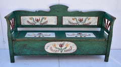 Pine Hand-Painted Storage Bench