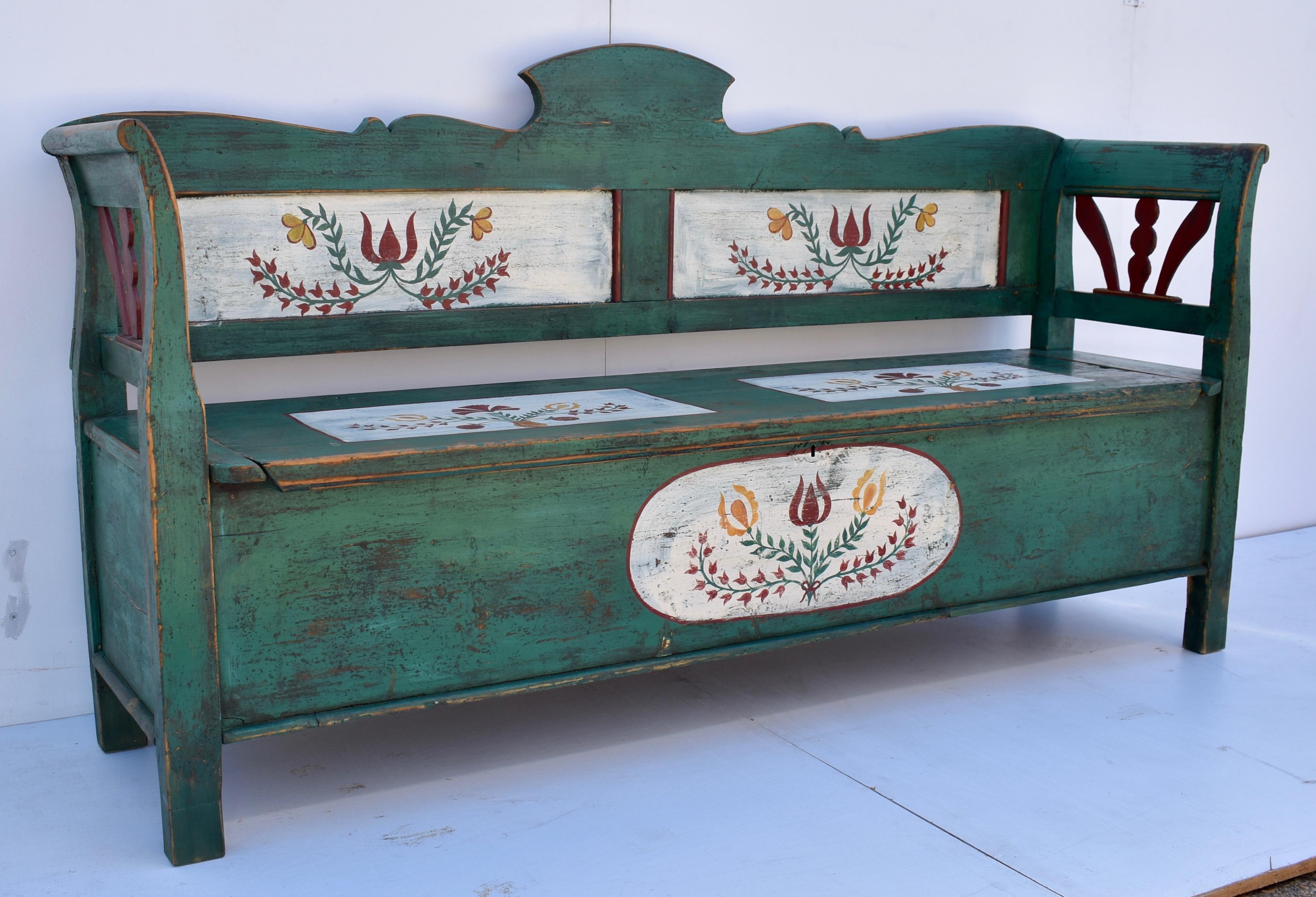hand painted bench