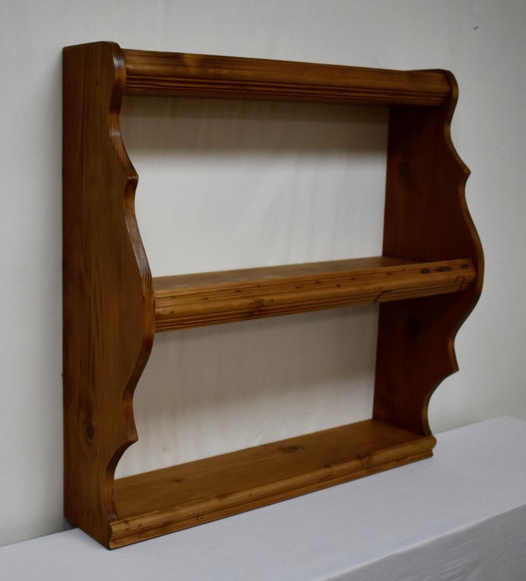 Hungarian Pine Hanging Shelf or Plate Rack For Sale