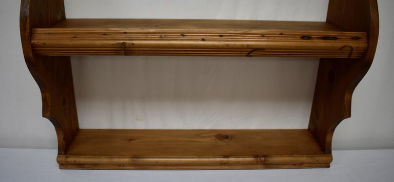 Contemporary Pine Hanging Shelf or Plate Rack For Sale