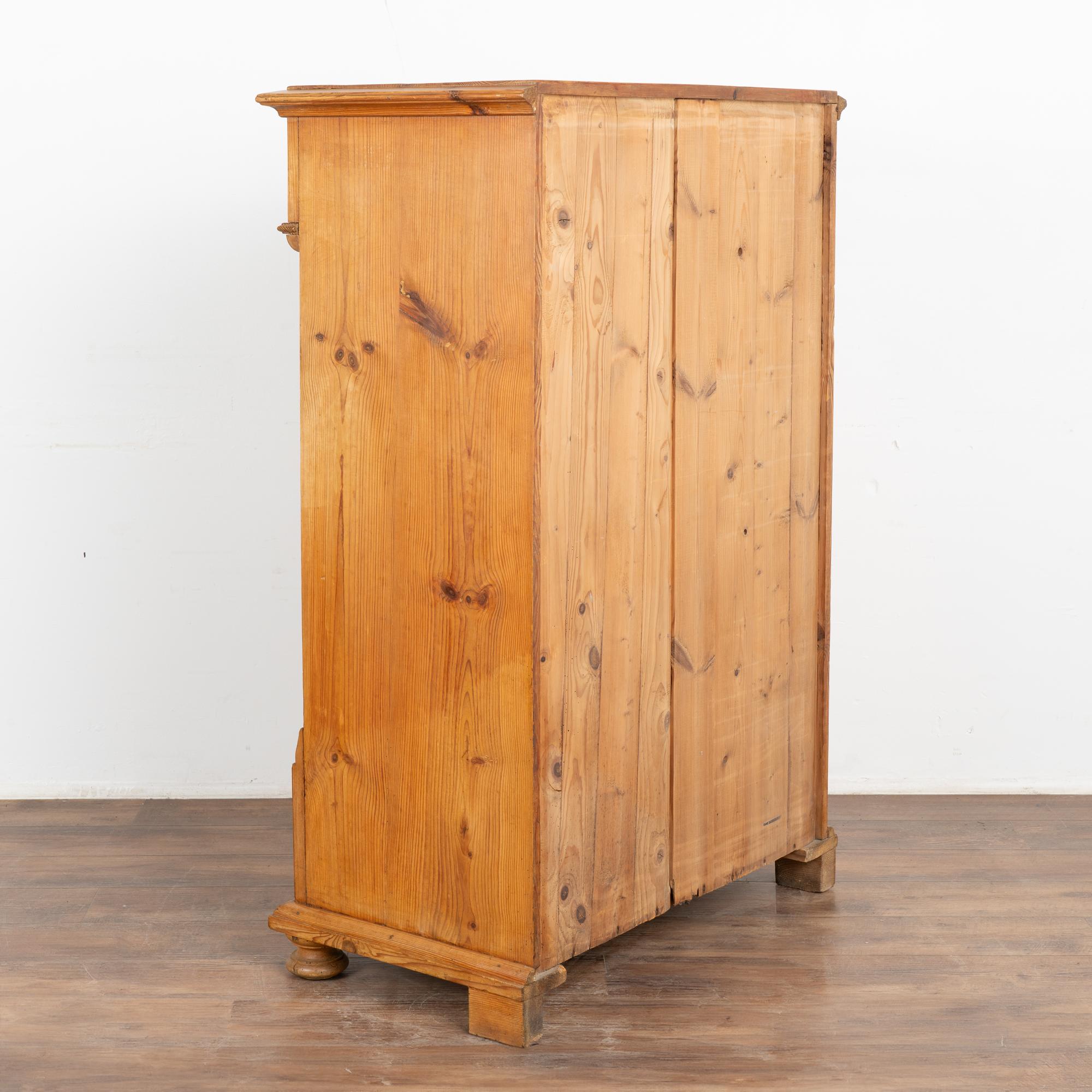 Pine Highboy Chest of Six Drawers, Denmark circa 1880 For Sale 4