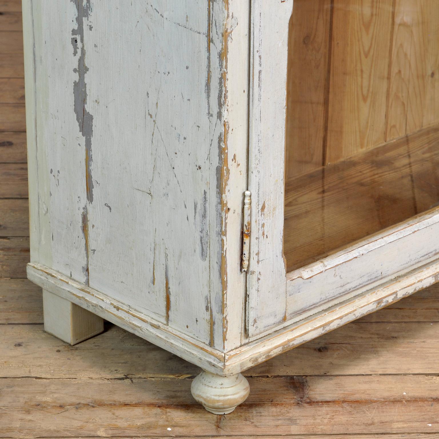 Rustic Pine Kitchen Cabinet, Display Vitrine, 1930's