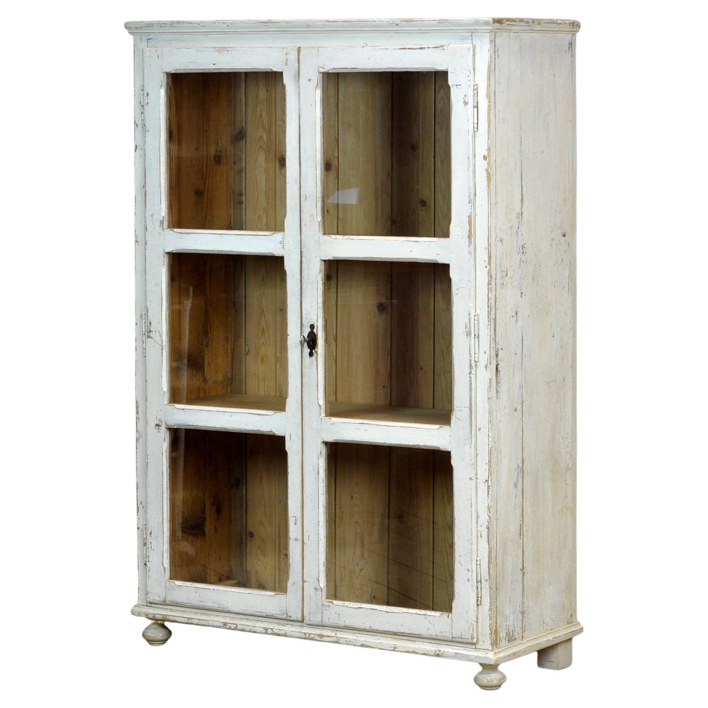 Pine Kitchen Cabinet, Display Vitrine, 1930's