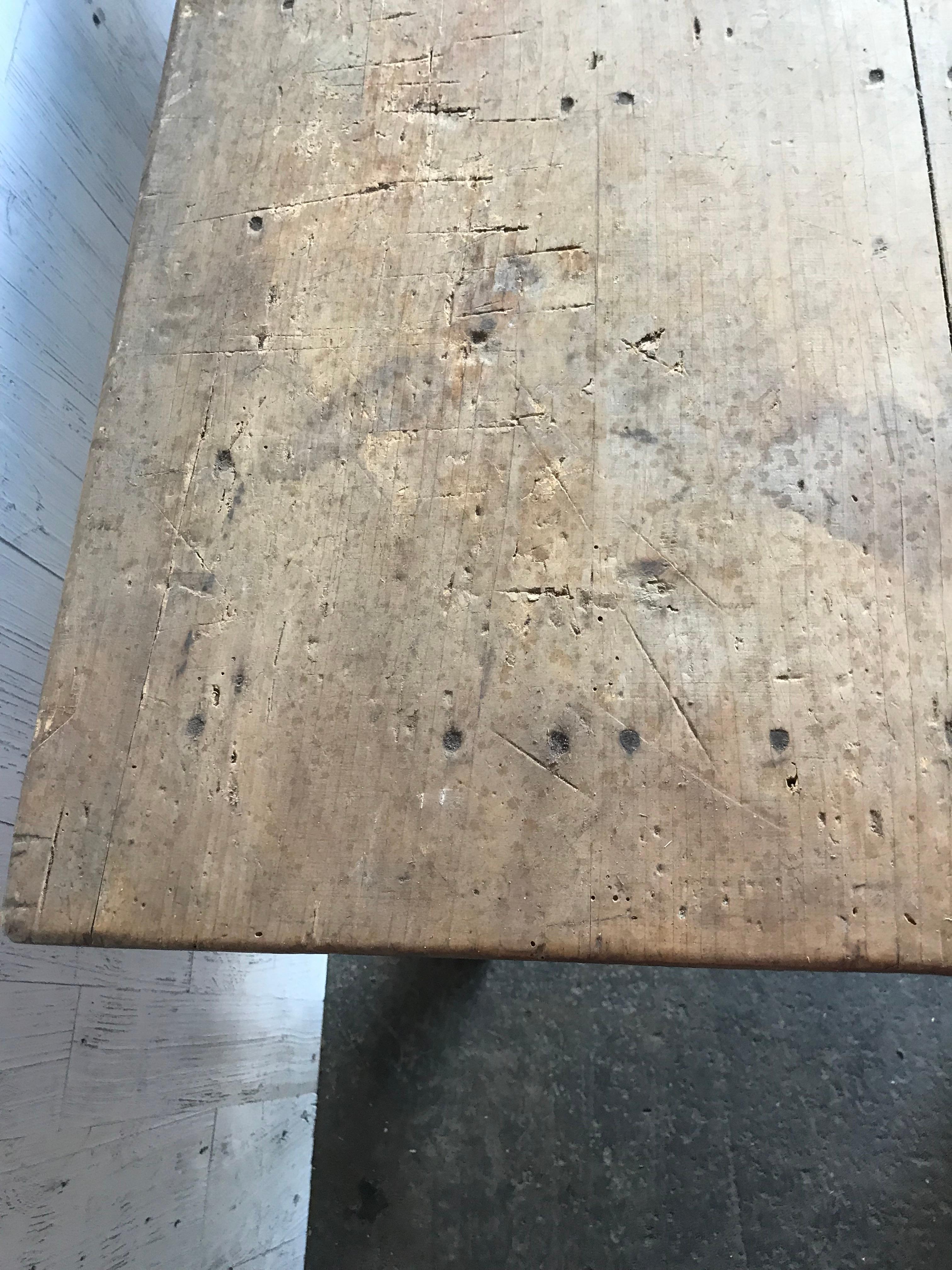 Mid-20th Century Pine Kitchen Table, circa 1930 For Sale