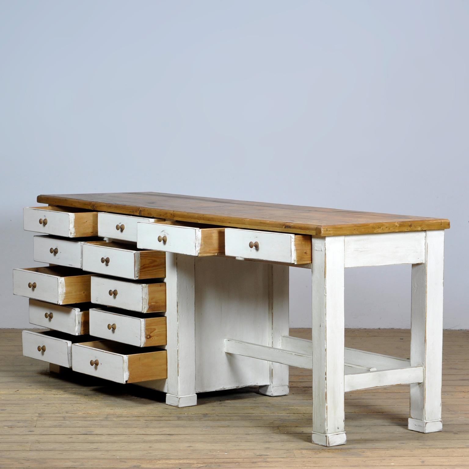 Pine Kitchen Worktable, 1950s In Good Condition In Amsterdam, Noord Holland