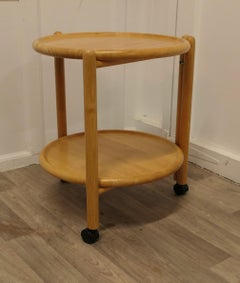 Pine Lazy Susan 2 Tier Mid Century Trolley  A superb and stylish piece