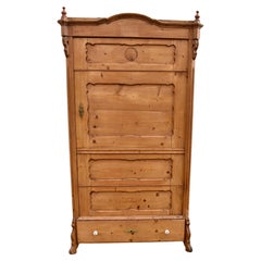 Armoire a un'anta in stile Louis Philippe in pino