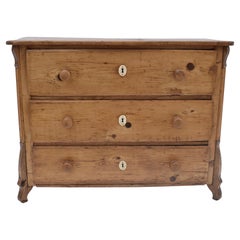 Antique Pine Louis-Philippe Style Three Drawer Chest